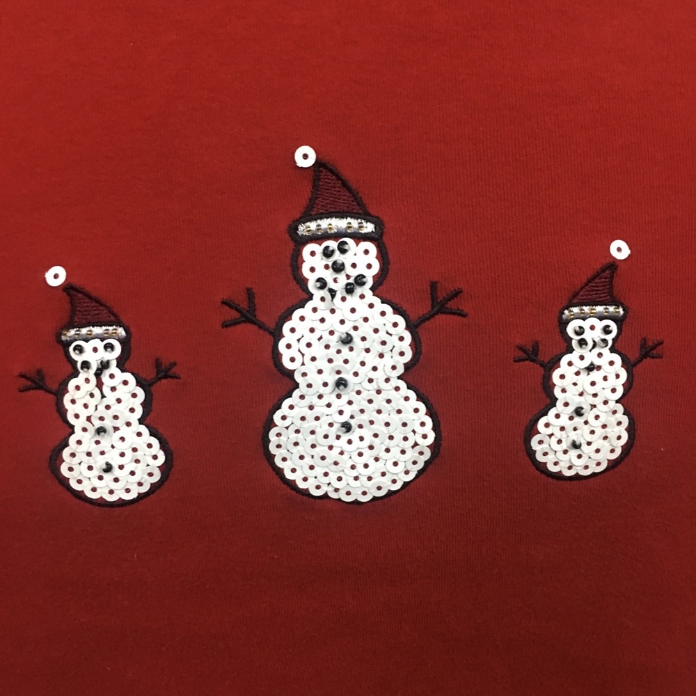 Women’s Snowman Long  Sleeve Shirt - Picture 2 of 3